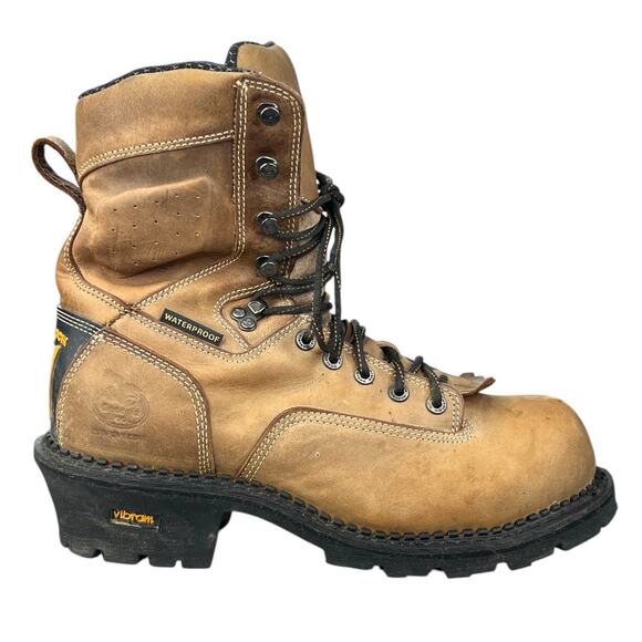Georgia Boot Men’s Comfort Core Tan Logger Boot Size US 9.5 W - Picture 1 of 11